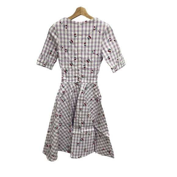 Floral Checkered Dress - Picture 3 of 8